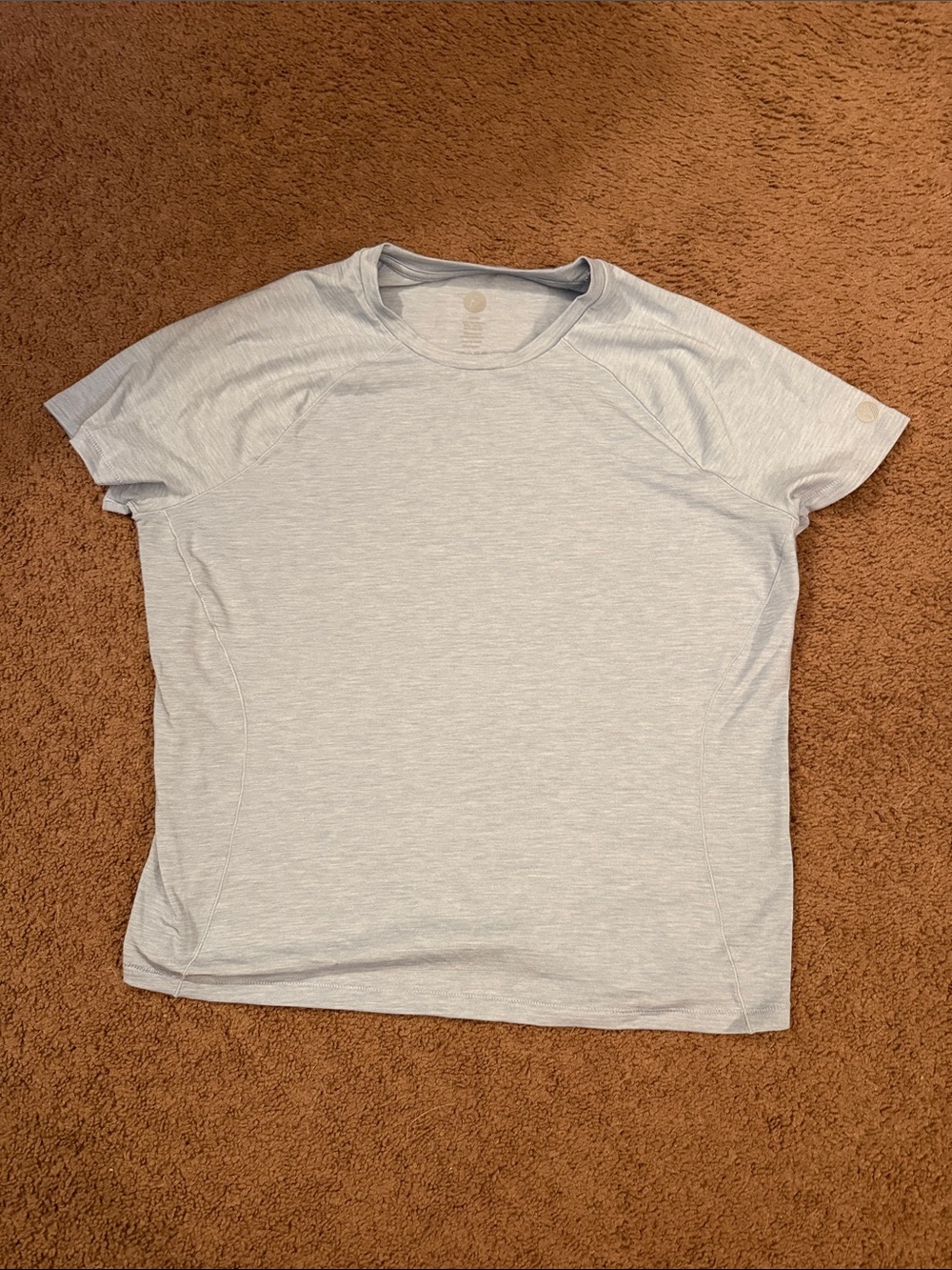 Light Heather Gray Short Sleeve Crew Neck Performance Tee